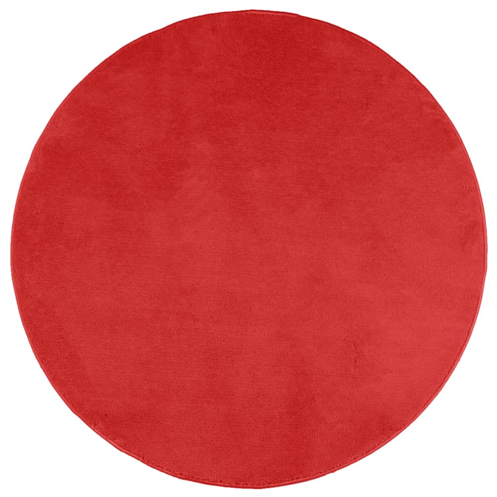 vidaXL Vloerkleed OVIEDO laagpolig Ø 280 cm rood