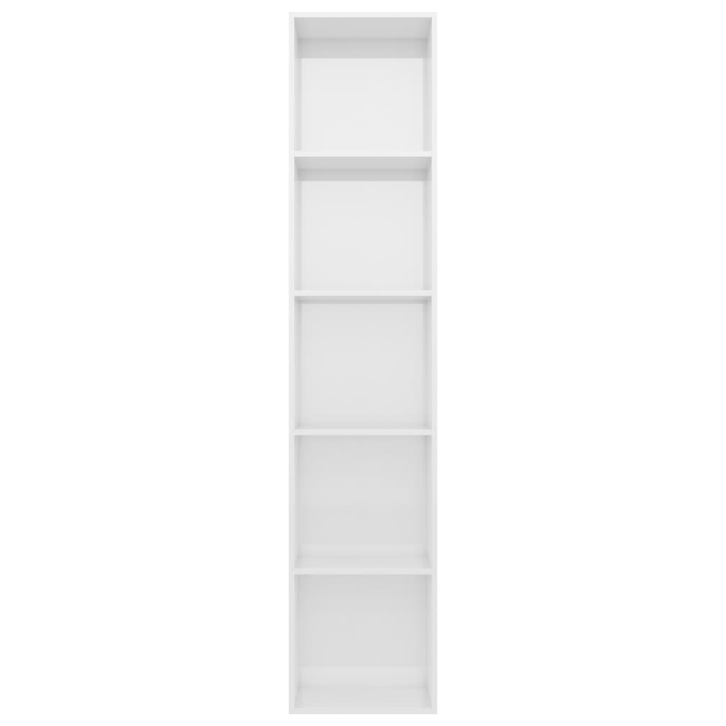 vidaXL Boekenkast 40x30x189 cm spaanplaat hoogglans wit