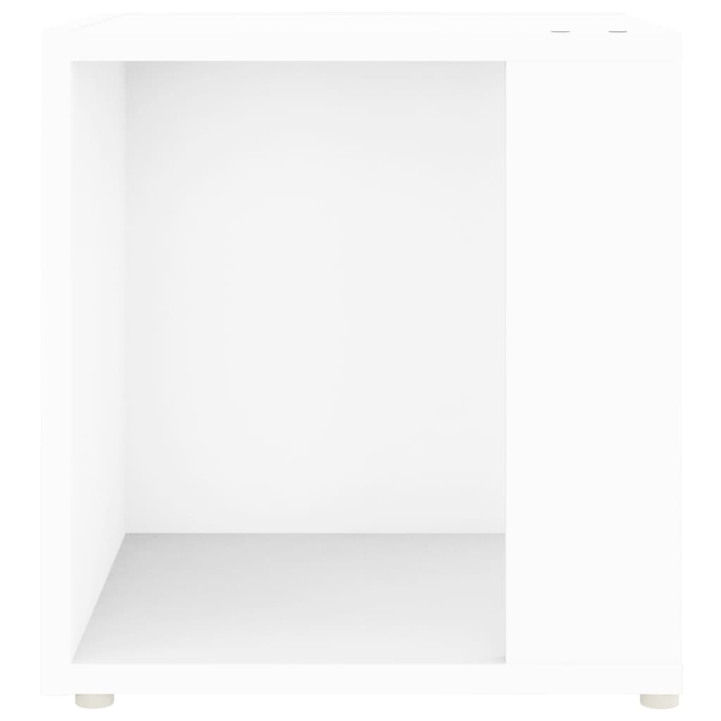 vidaXL Bijzettafel 33x33x34,5 cm bewerkt hout wit