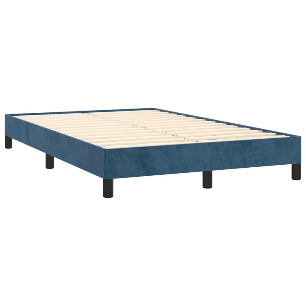 vidaXL Bedframe fluweel donkerblauw 120x200 cm