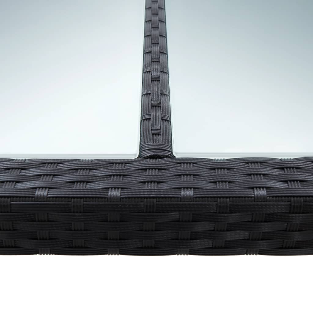 vidaXL Tuintafel 200x150x74 cm poly rattan zwart