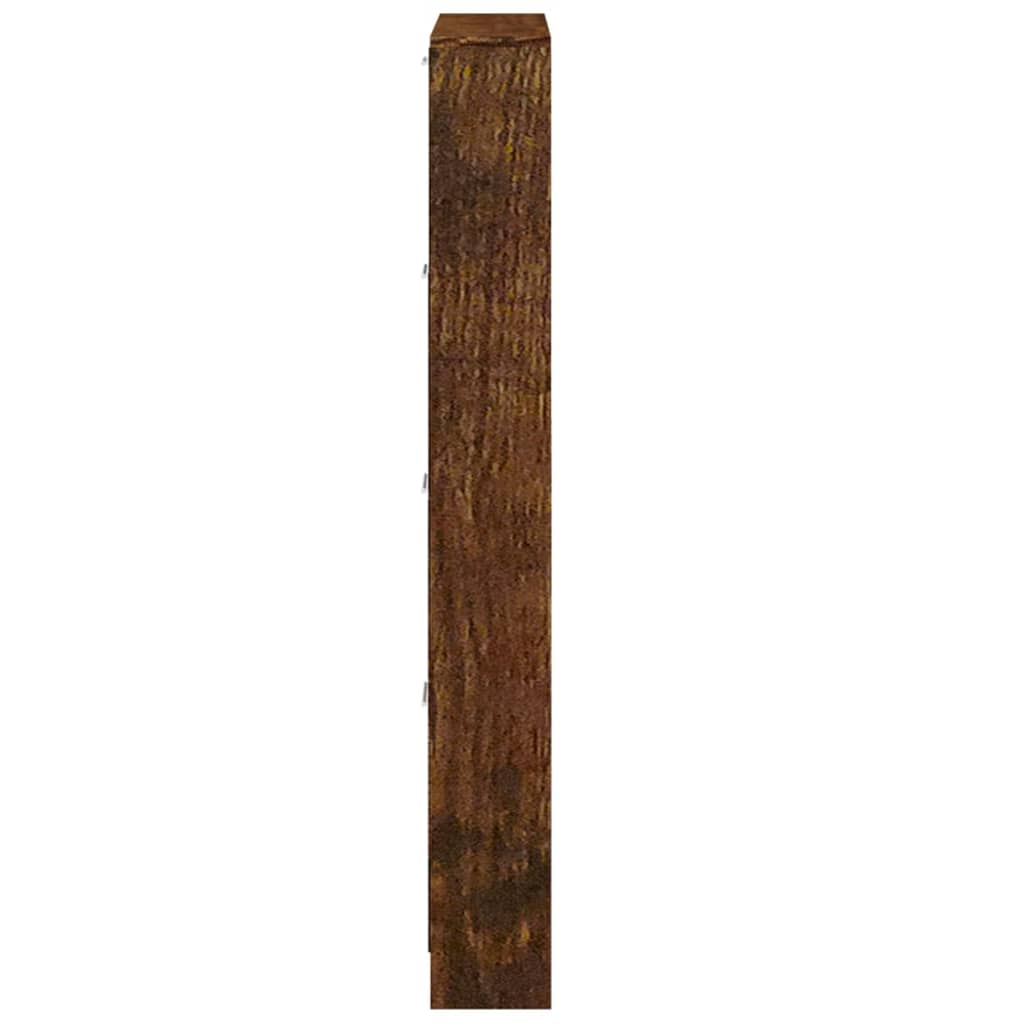 vidaXL Schoenenkast 59x17x150 cm bewerkt hout gerookt eikenkleurig