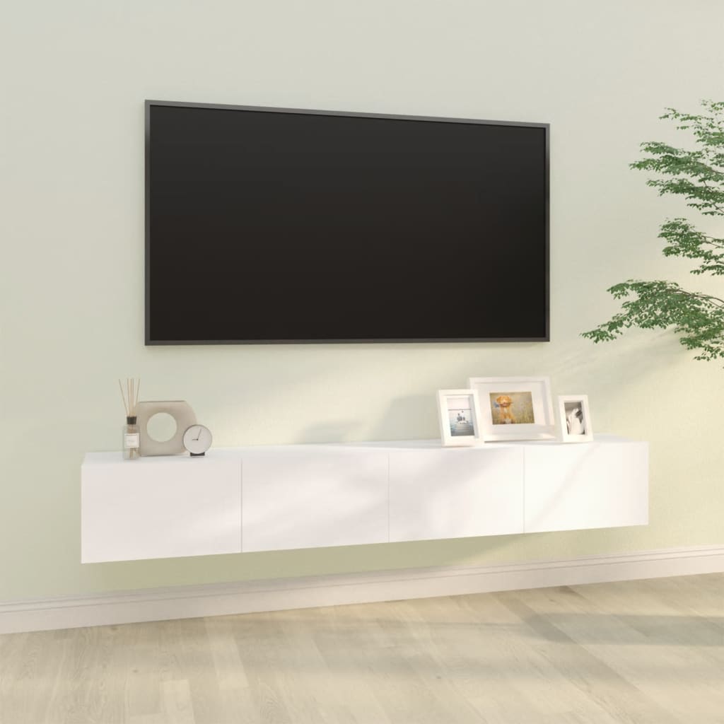 vidaXL Tv-meubelen 2 st wandgemonteerd 100x30x30 cm bewerkt hout wit