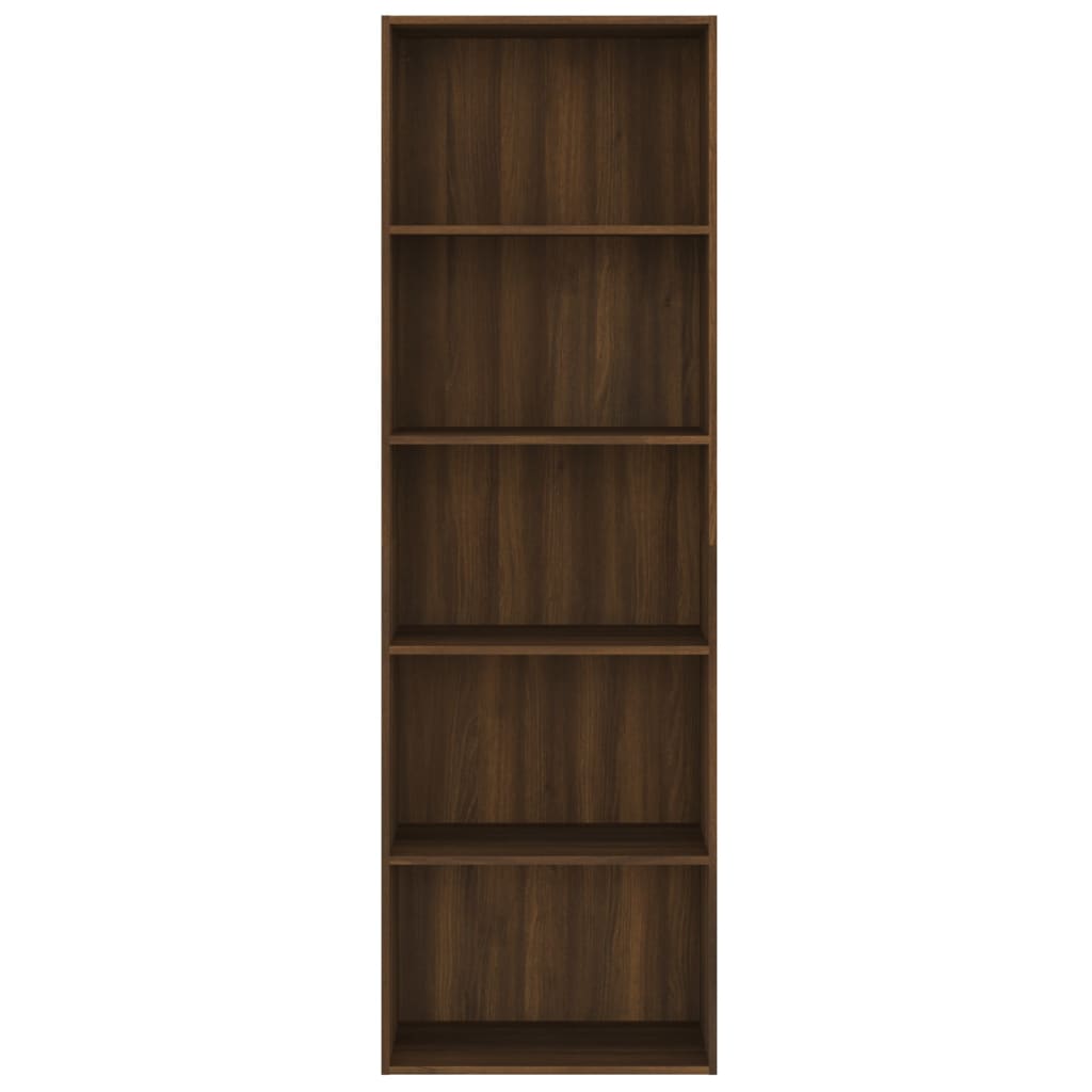 vidaXL Boekenkast 60x30x189 cm bewerkt hout bruin eikenkleur