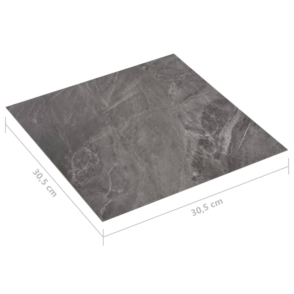 vidaXL Vloerplanken 20 st zelfklevend 1,86 m² PVC zwart patroon