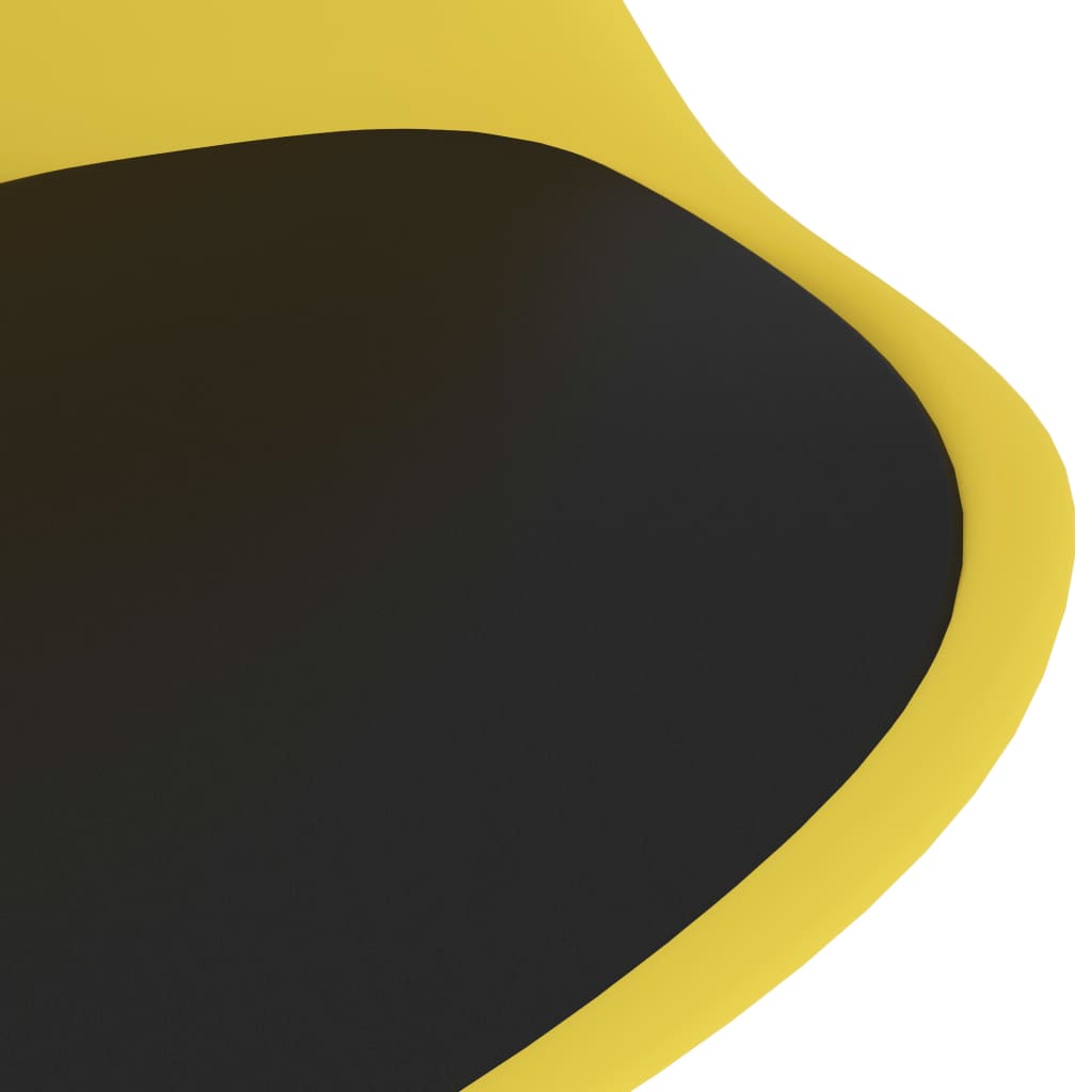 vidaXL 7-delige Eethoek geel en zwart