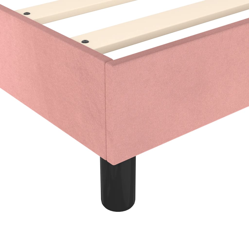 vidaXL Bedframe fluweel roze 120x200 cm