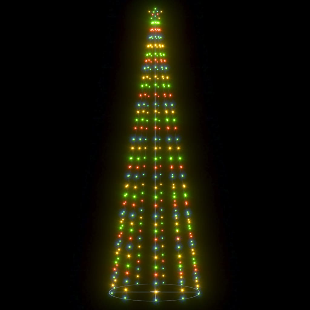 vidaXL Kegelkerstboom 330 meerkleurige LED's 100x300 cm