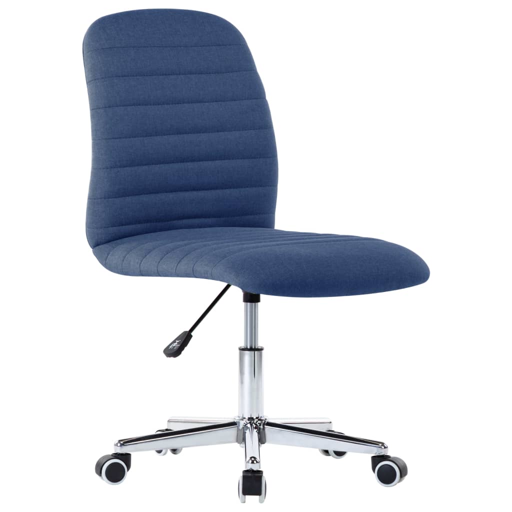 vidaXL Eetkamerstoelen 2 st stof blauw