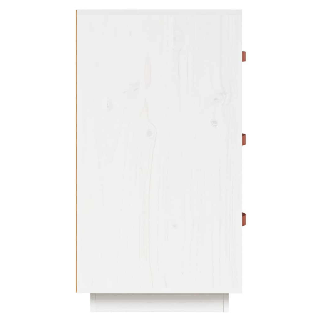 vidaXL Dressoir 80x40x75 cm massief grenenhout wit