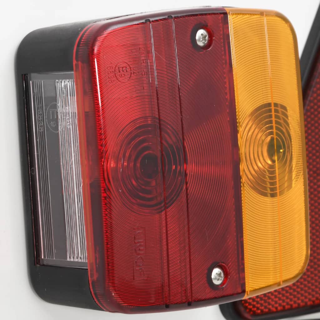 vidaXL Aanhangerverlichting klassiek peertje 12 V 115x7x14 cm rood