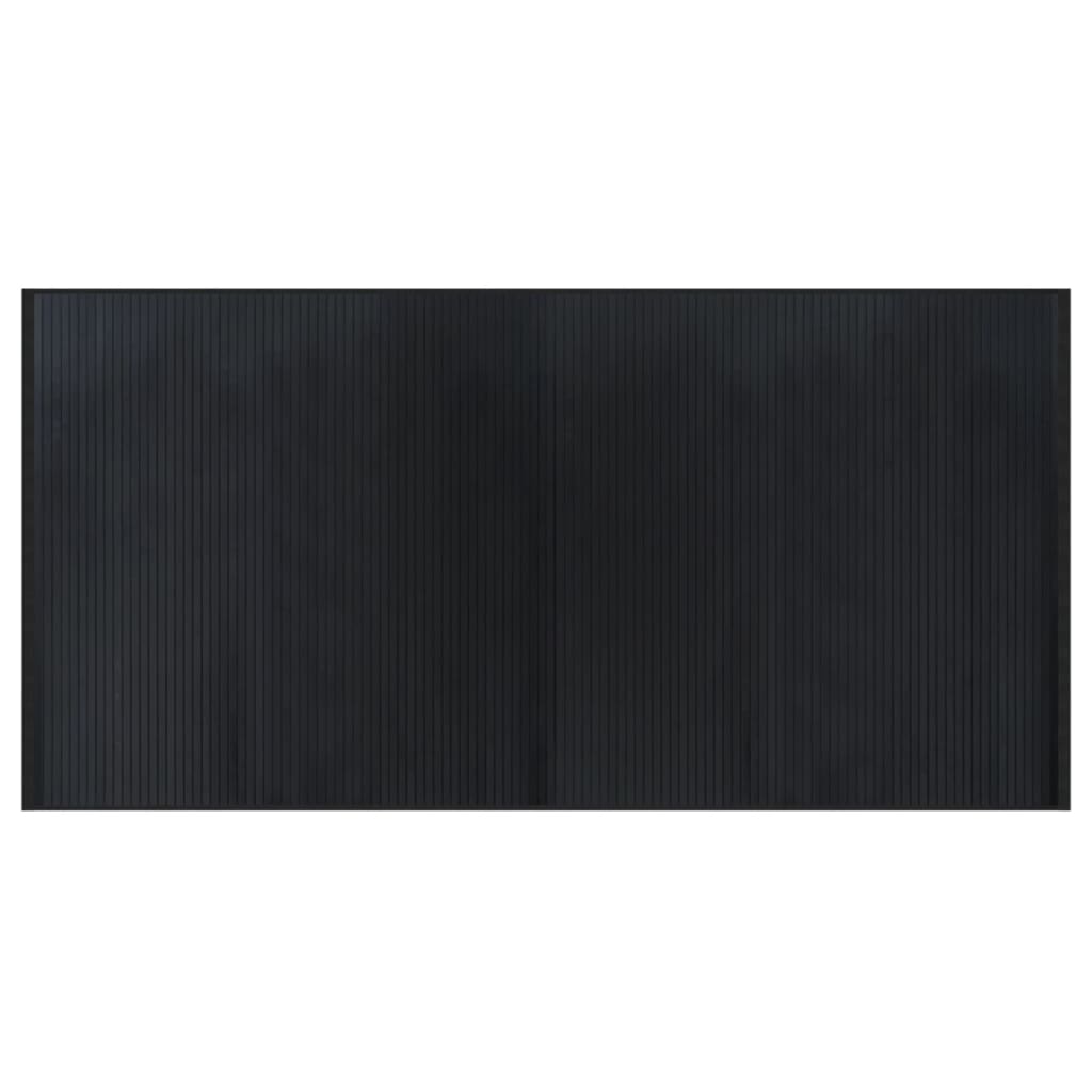 vidaXL Vloerkleed rechthoekig 100x200 cm bamboe zwart