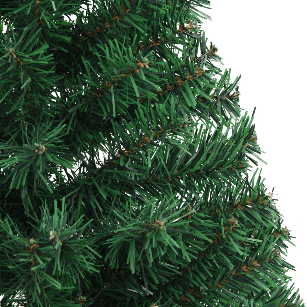 vidaXL Kunstkerstboom met standaard half 150 cm PVC groen