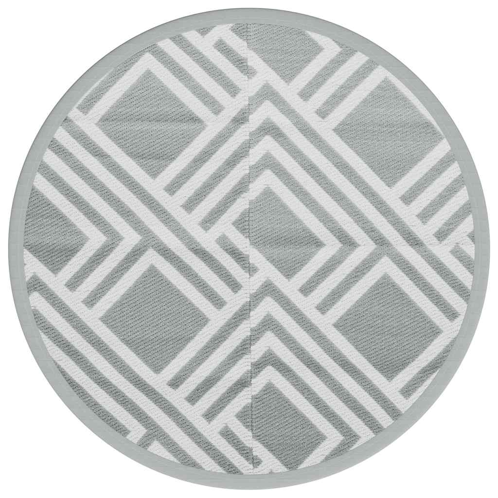 VidaXL Buitenkleed ARAKIL Zwart Grijs 250x400 Cm – Geometrisch Design