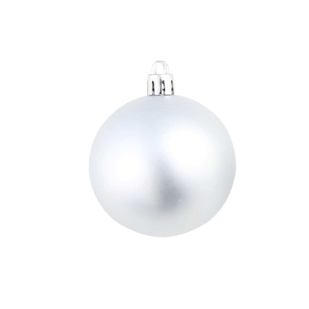 vidaXL 100-delige Kerstballenset 3/4/6 cm zilverkleurig