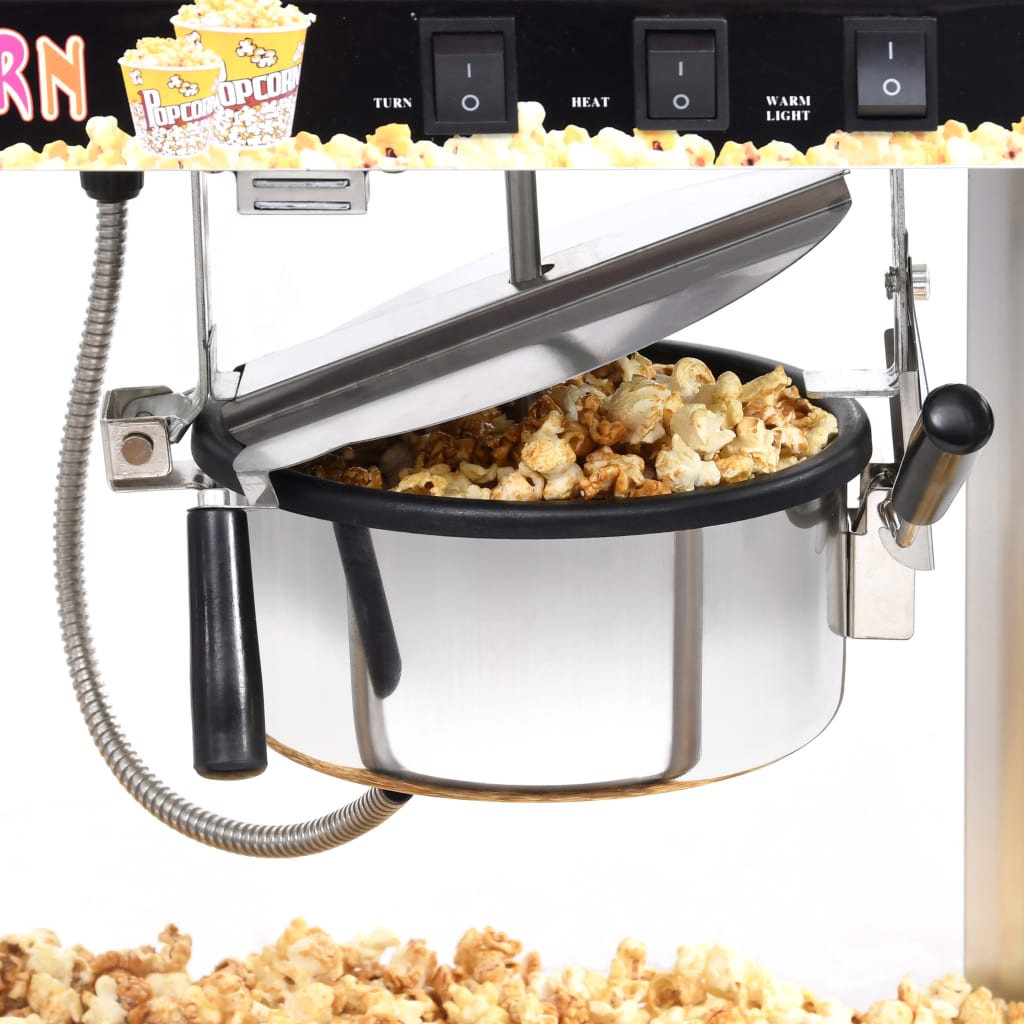 Professionelle Popcorn Herstellung VidaXL Popcornmaschine Mit Teflon-Topf – 1400W, Großer Behälter, Professionell VidaXL Popcornmaschine 1400W