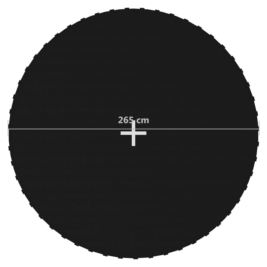 vidaXL Springmat voor 10 feet/3,05 m ronde trampoline stof zwart