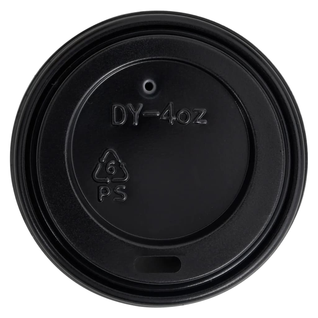 vidaXL 500 st Koffiebekers met deksels 120 ml papier bruin