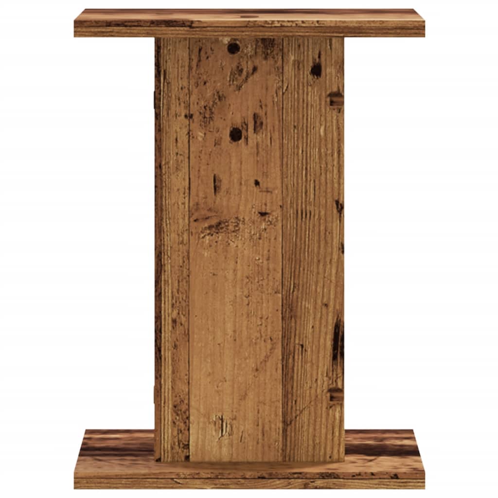 vidaXL Speakerstandaards 2 st 30x30x40 cm bewerkt hout oud houtkleurig