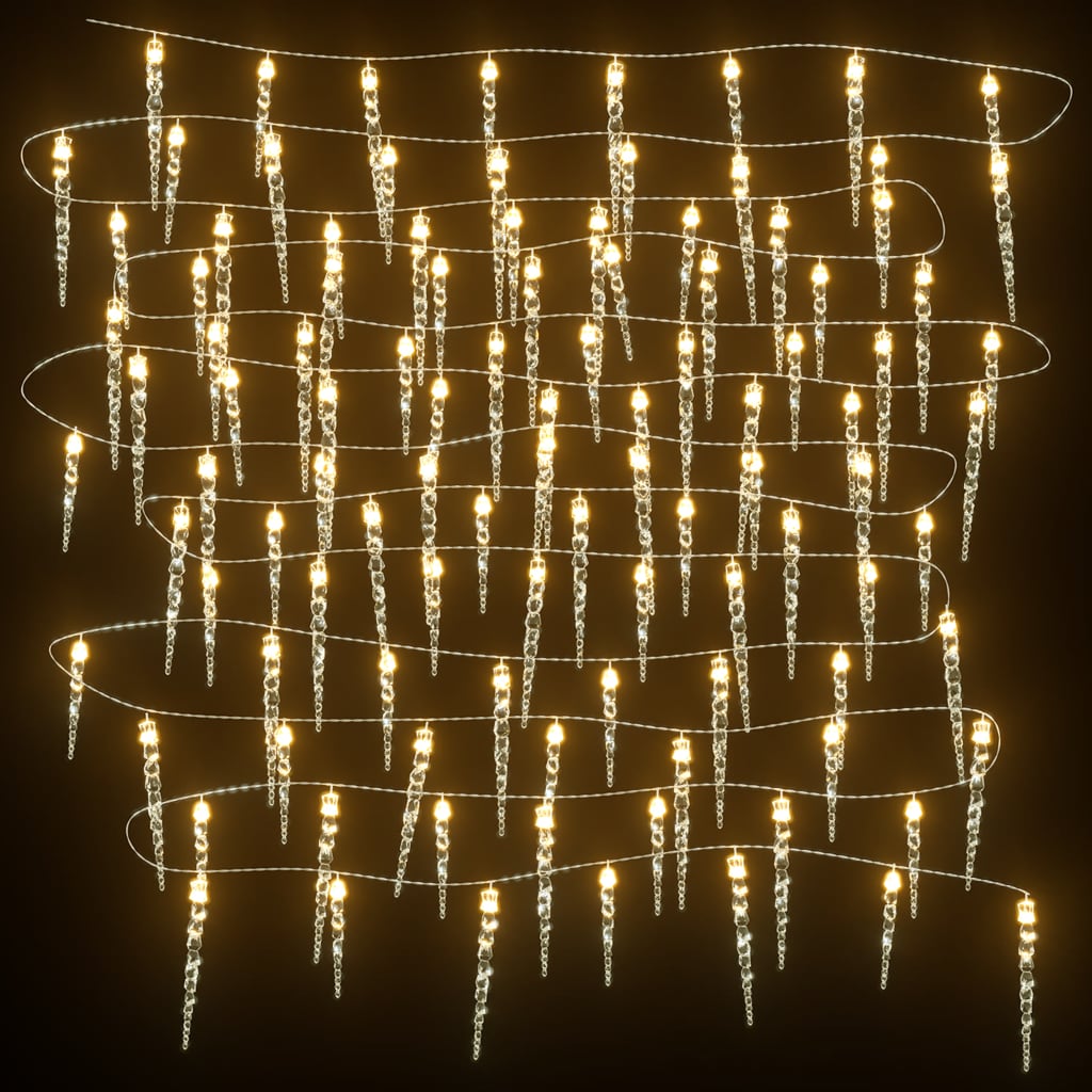 vidaXL Kerstverlichting ijspegel met 40 LED's acryl warmwit