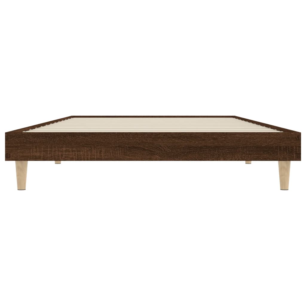 vidaXL Bedframe zonder matras bewerkt hout bruin eikenkleur 90x200 cm