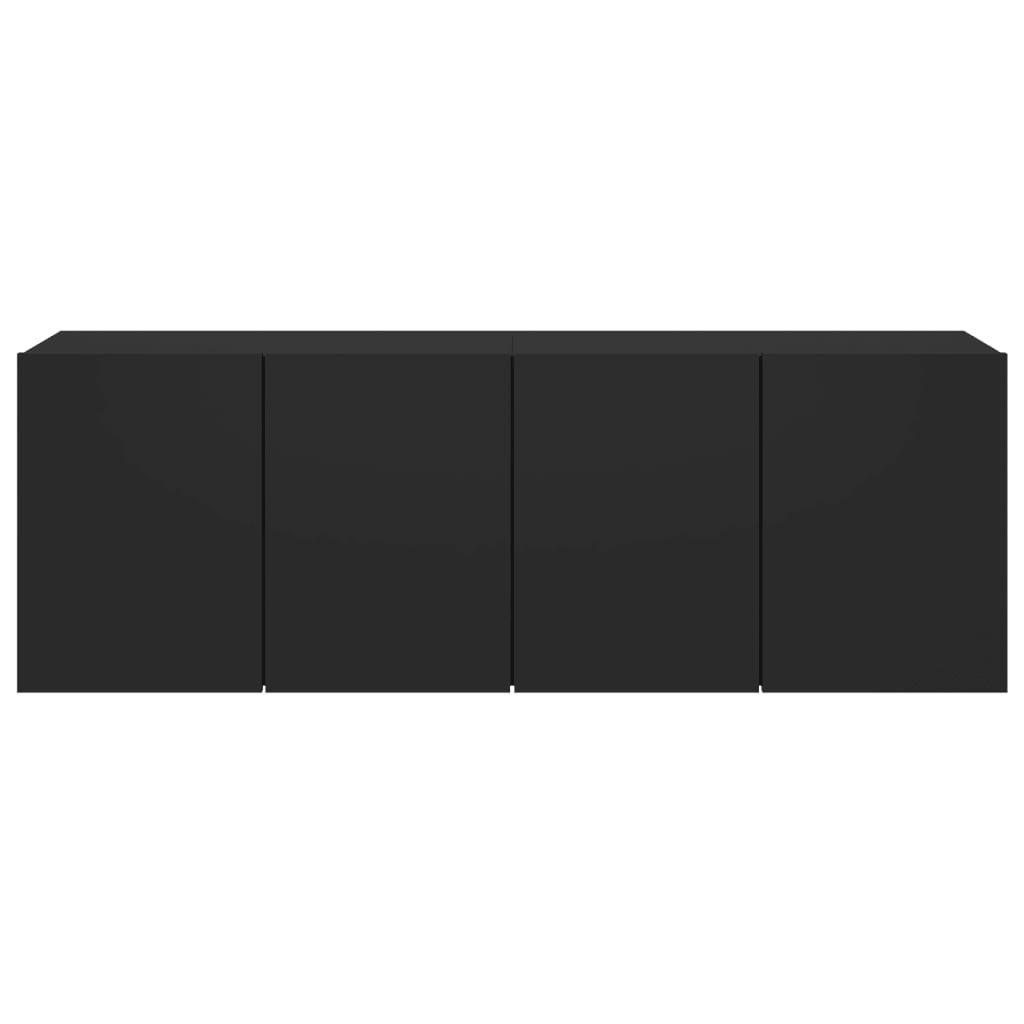 vidaXL Tv-meubels 2 st wandgemonteerd 60x30x41 cm zwart