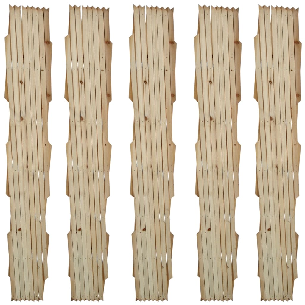 vidaXL Tuinlatwerk 5 st 180x90 cm massief hout