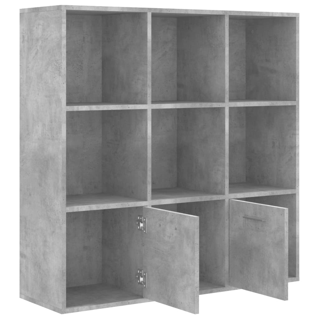 vidaXL Boekenkast 98x30x98 cm bewerkt hout betongrijs