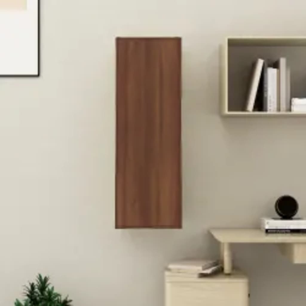 vidaXL Tv-meubel 30,5x30x90 cm bewerkt hout bruin eikenkleur