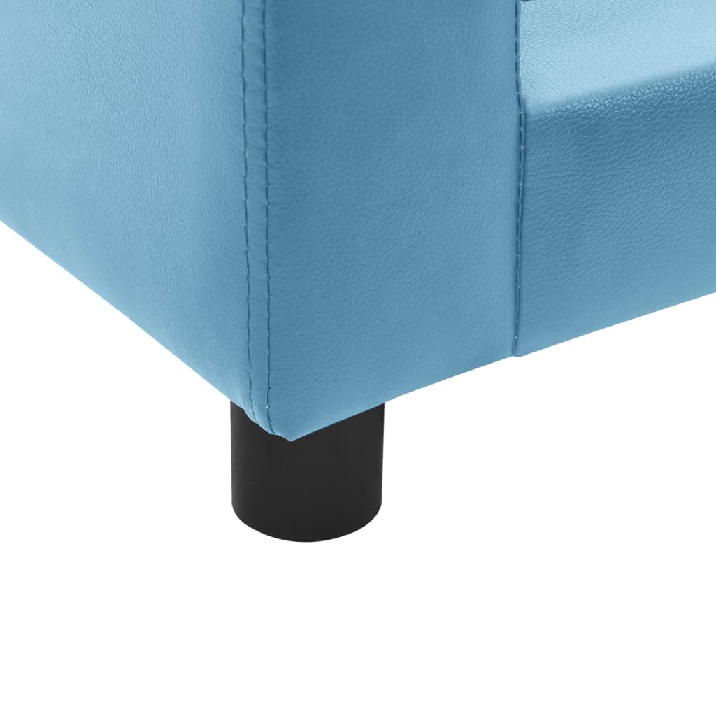 vidaXL Hondenbank 60x43x30 cm pluche en kunstleer turquoise