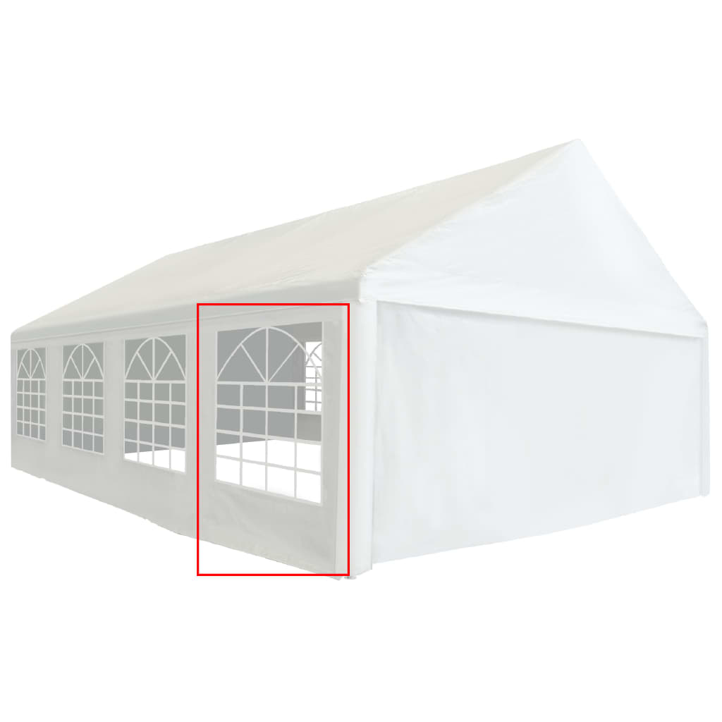 vidaXL Partytent zijpaneel met raam 550 g/m² 2x2 m PVC wit
