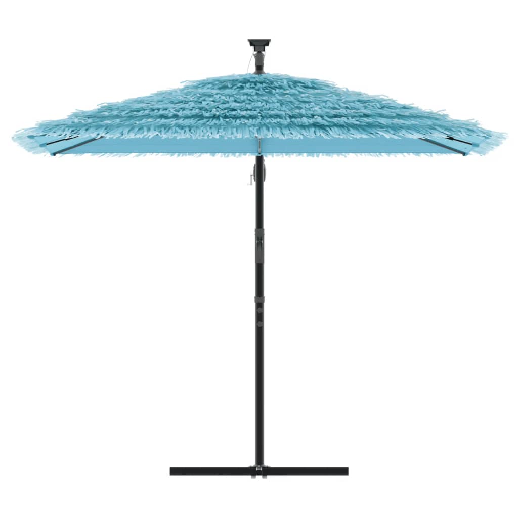 vidaXL Parasol met stalen paal 246x246x230 cm blauw