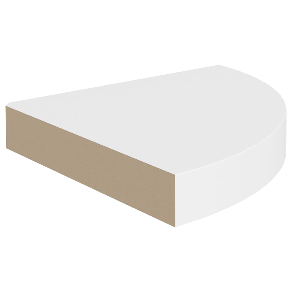 vidaXL Hoekschappen zwevend 2 st 25x25x3,8 cm MDF wit