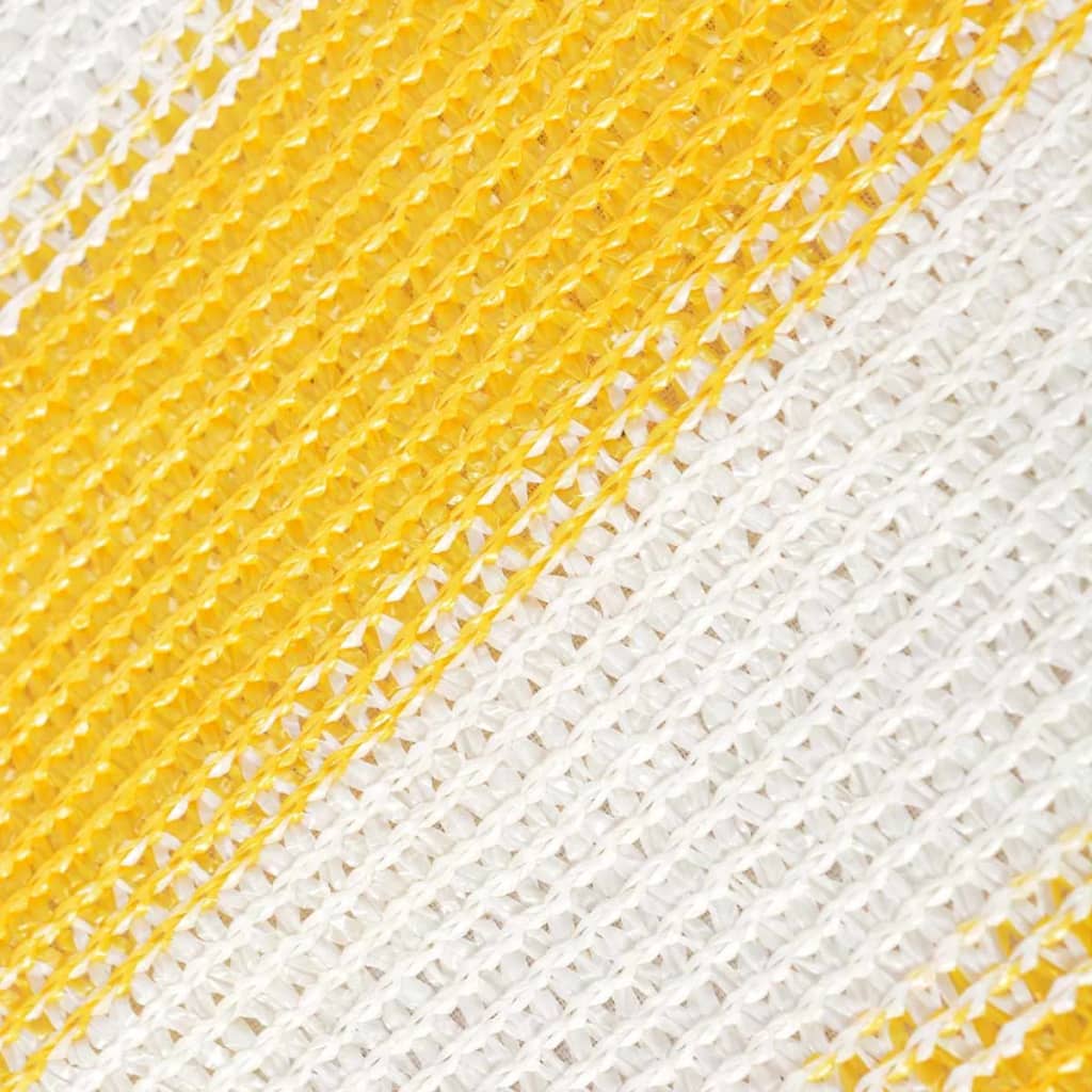 vidaXL Balkonscherm HDPE 75x600 cm geel en wit