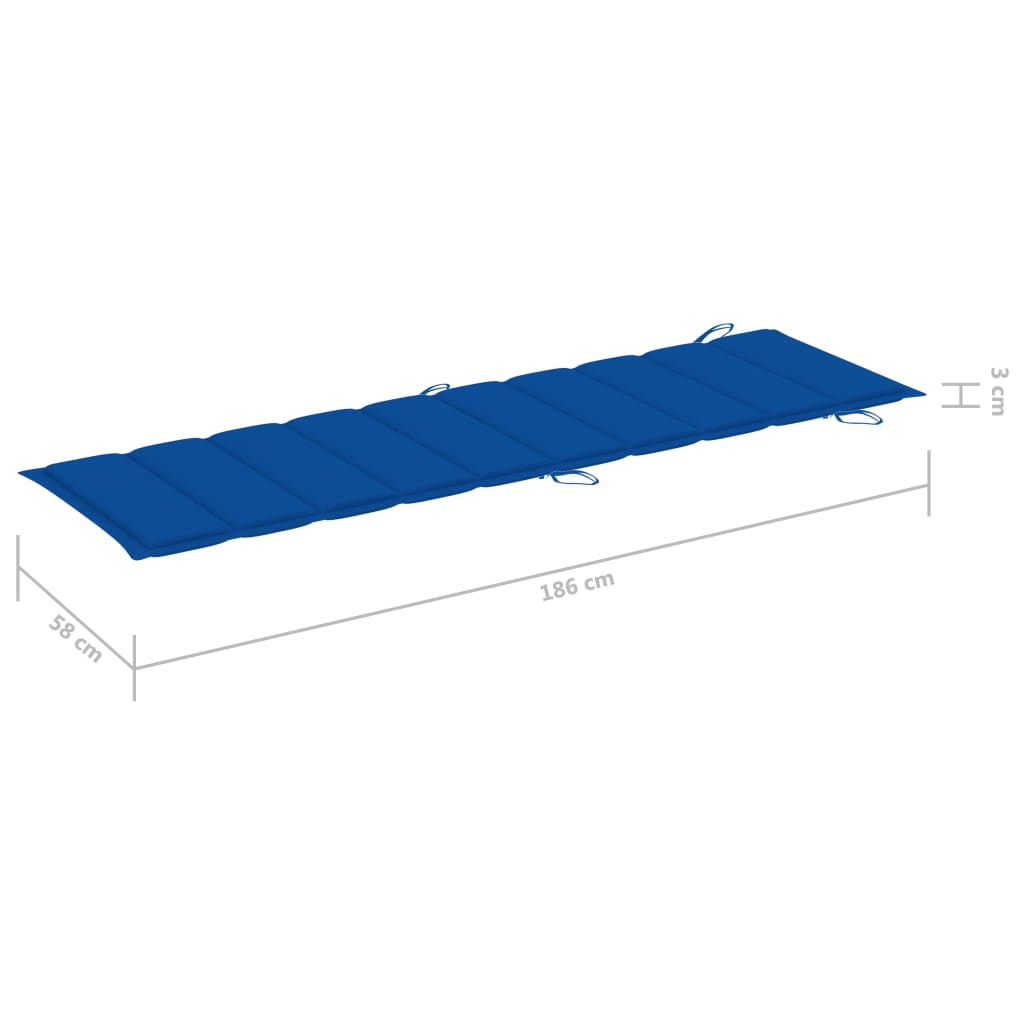 vidaXL Ligbedden 2 st met tafel en kussens massief acaciahout