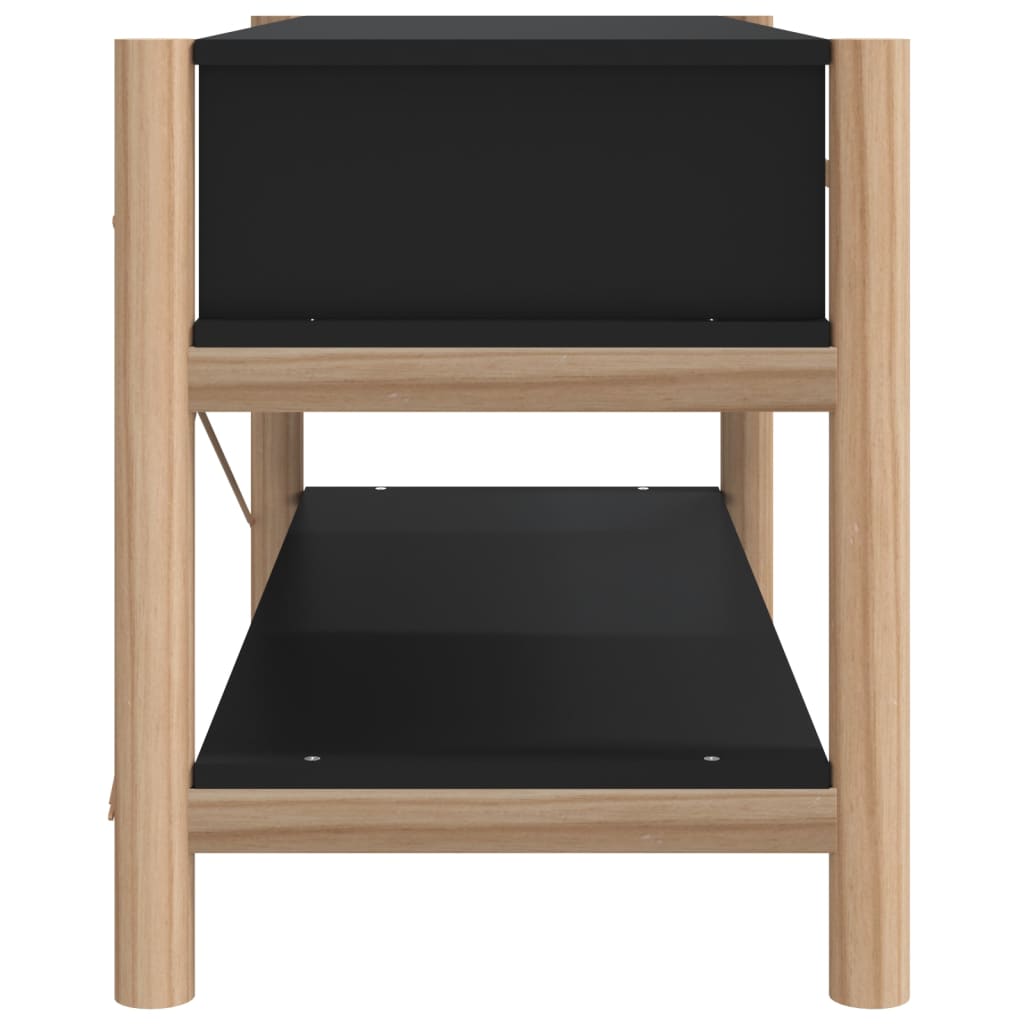 vidaXL Tv-meubel 82x38x45 cm bewerkt hout zwart