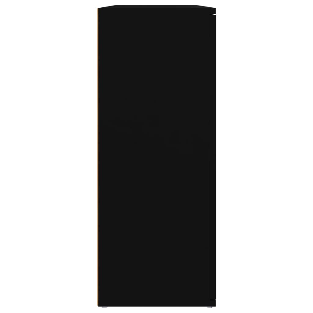 vidaXL Dressoir 91x29,5x75 cm bewerkt hout zwart