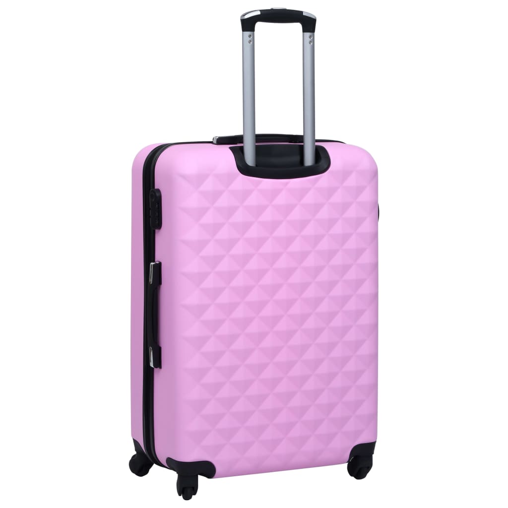vidaXL 3-delige Harde kofferset ABS roze