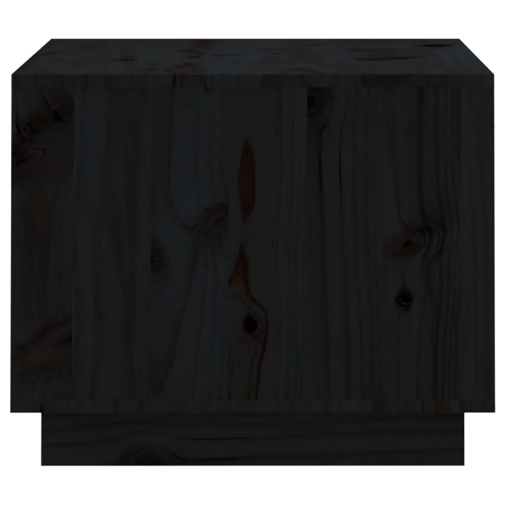 vidaXL Salontafel 120x50x40,5 cm massief grenenhout zwart