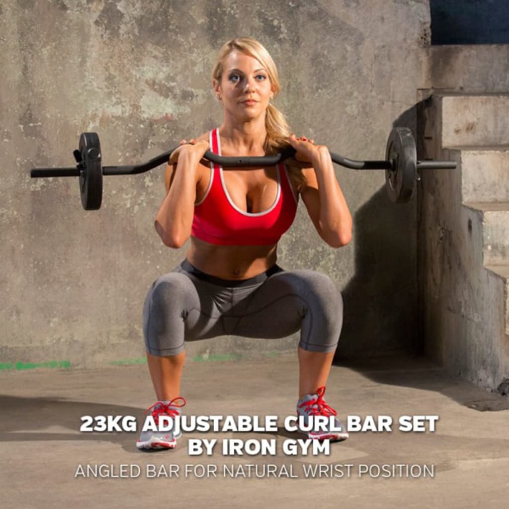 Iron Gym Aanpasbare curlstang set 23 kg IRG033