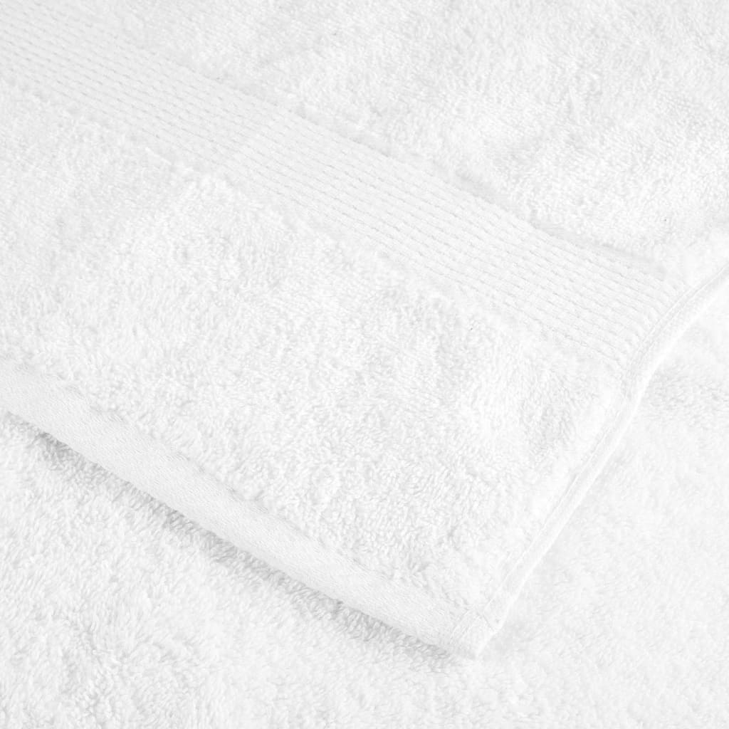 vidaXL 8-delige Handdoekenset 600 g/m² 100% katoen wit