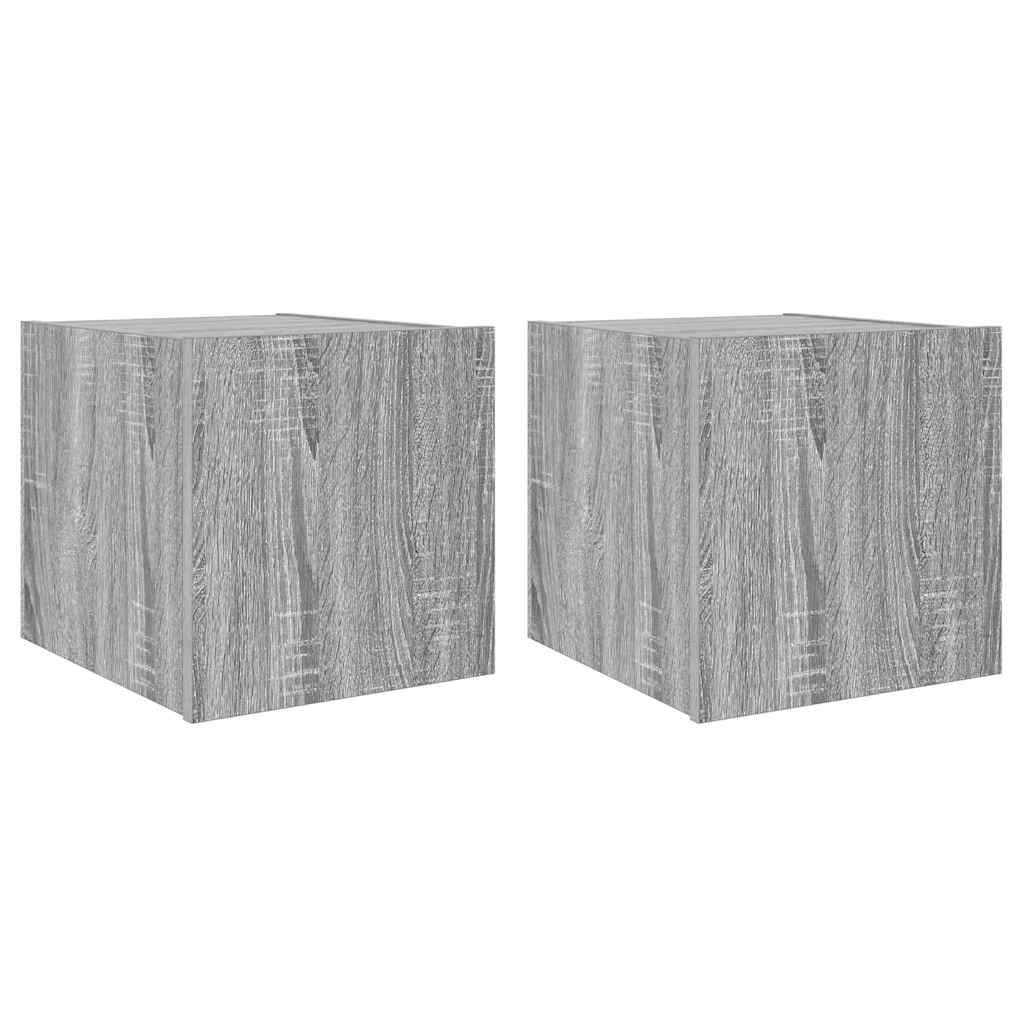 Tv wandmeubel home 280 cm breed - wit met walnoot - Meubels kopen? | Korting tot 40