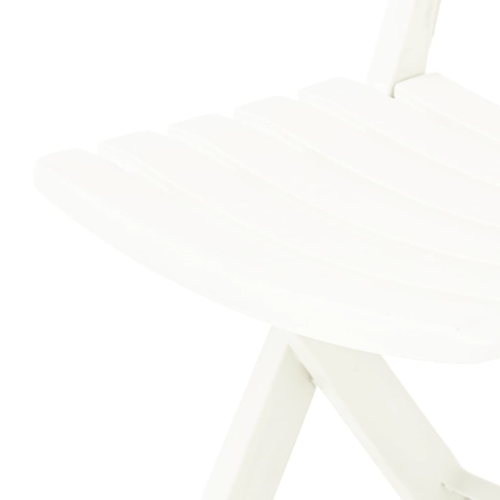 vidaXL Tuinstoelen inklapbaar 2 st kunststof wit