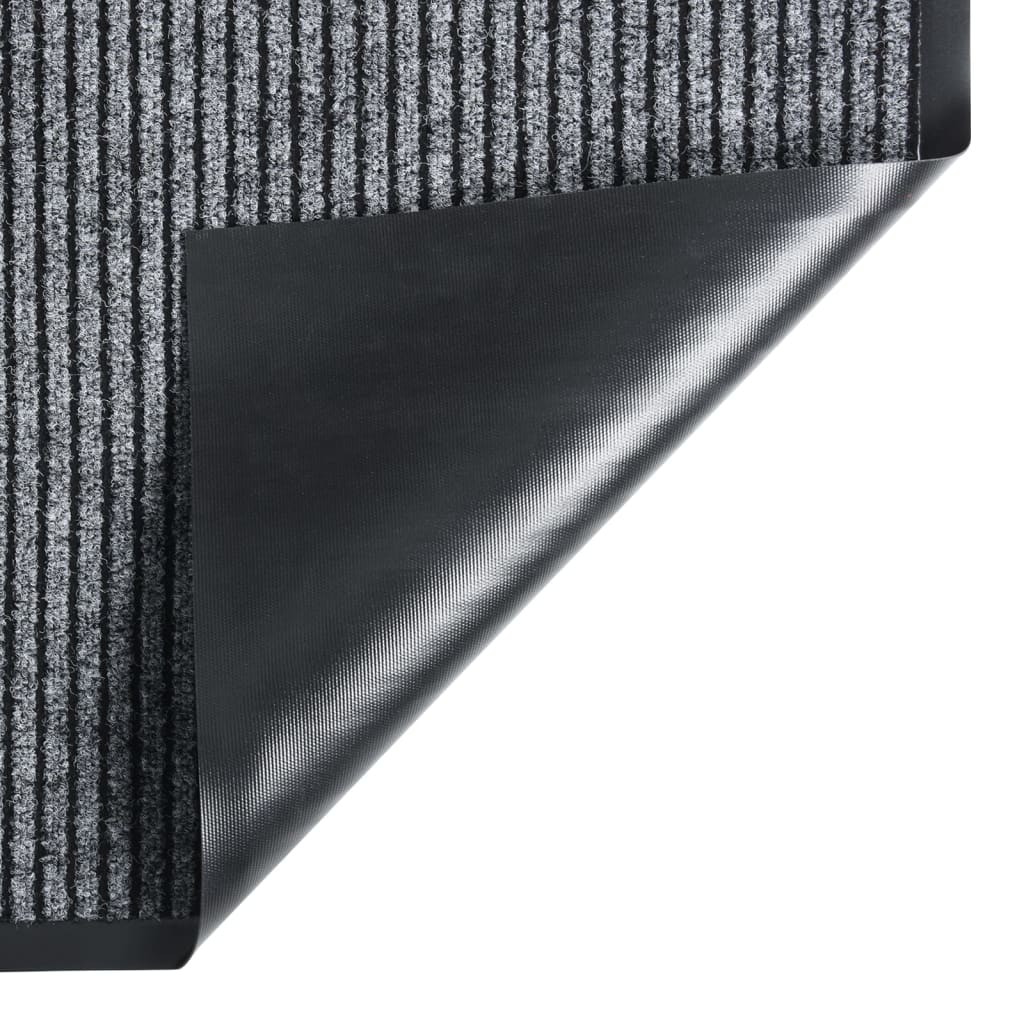 vidaXL Deurmat 80x120 cm gestreept grijs