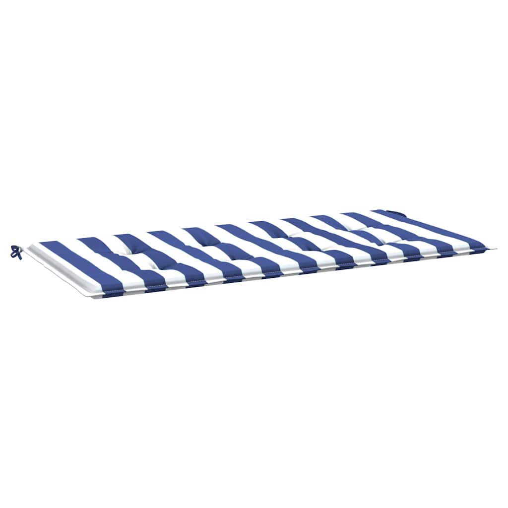 Palletbankkussens 2 st stof gestreept wit en blauw kopen