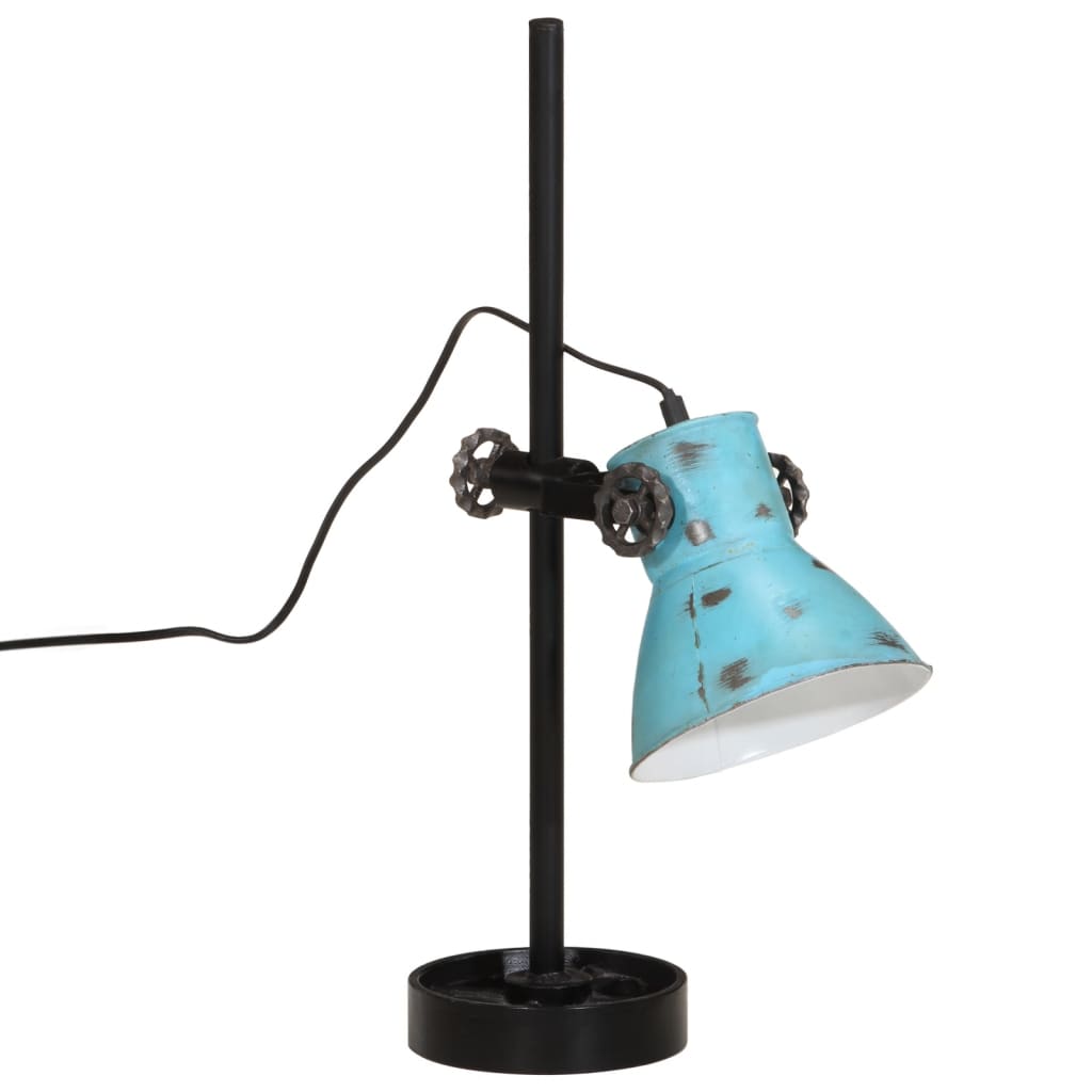 vidaXL Bureaulamp 25 W E27 15x15x55 cm verweerd blauw