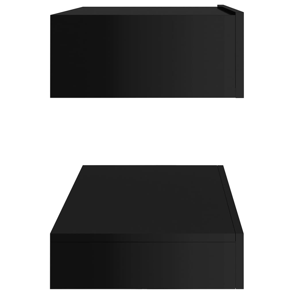 vidaXL Tv-meubel met LED-verlichting 90x35 cm hoogglans zwart