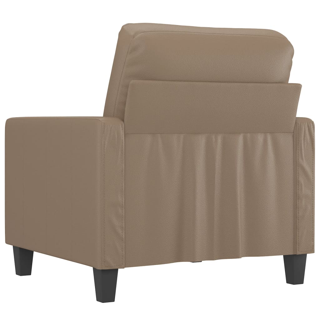 vidaXL Fauteuil 60 cm kunstleer cappuccinokleurig