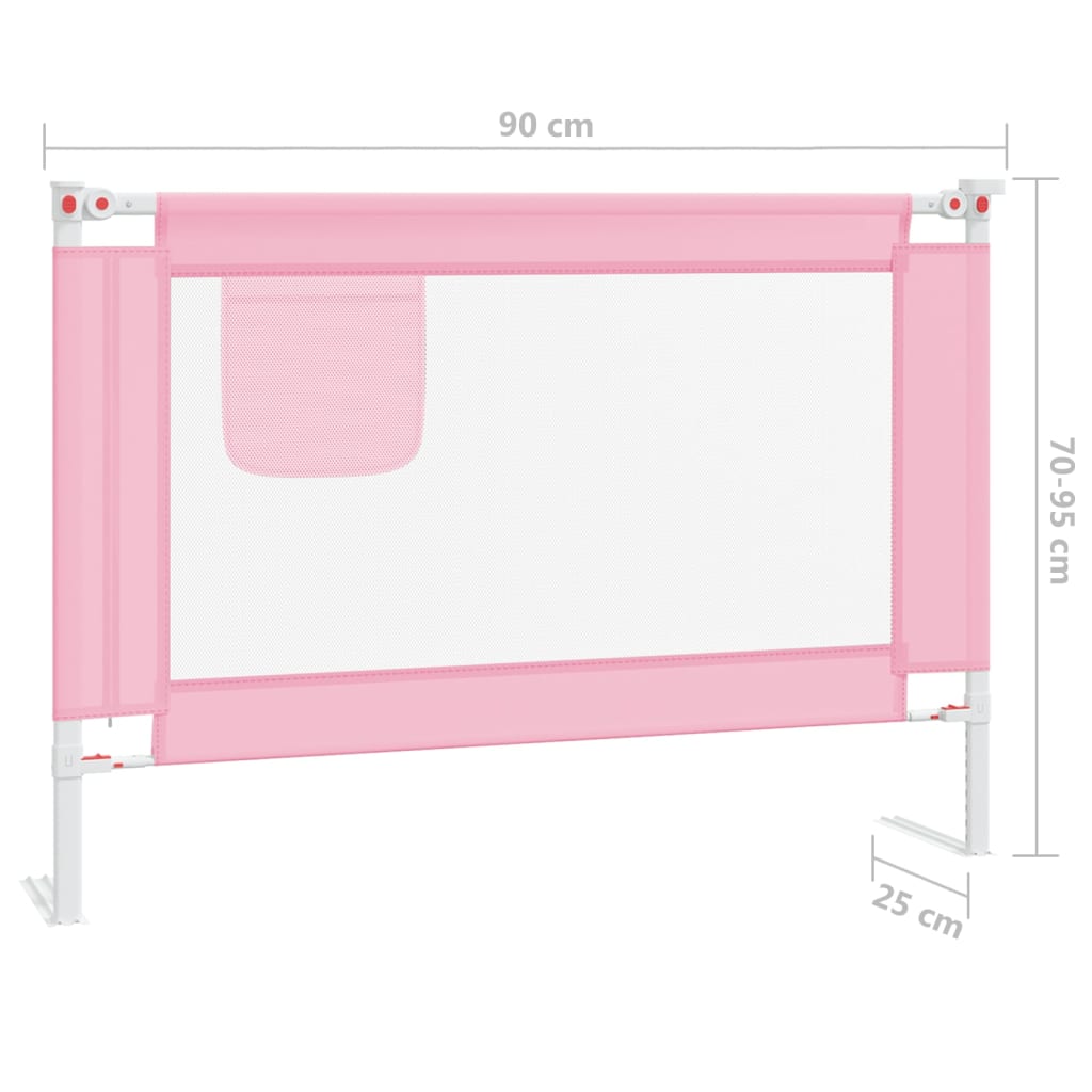 vidaXL Bedhekje peuter 90x25 cm stof roze