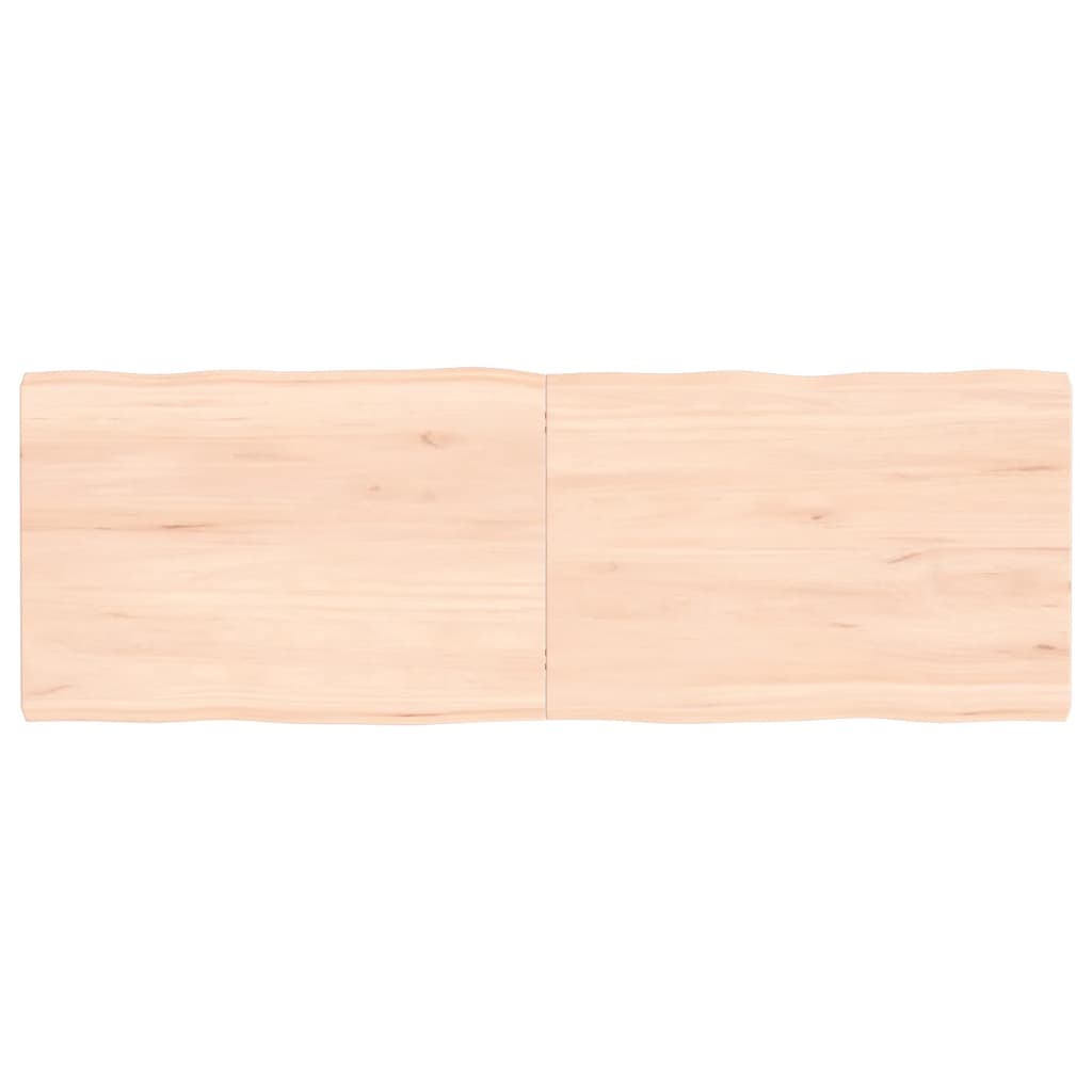 vidaXL Tafelblad natuurlijke rand 120x40x(2-4) cm massief eikenhout